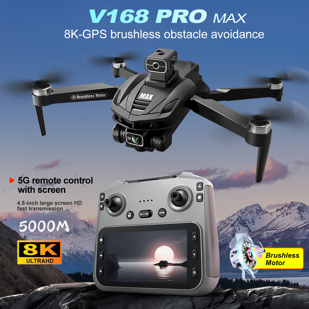 V168 PRO Max GPS Drone 8K Prof - Drone Racing Camera のレビューと価格