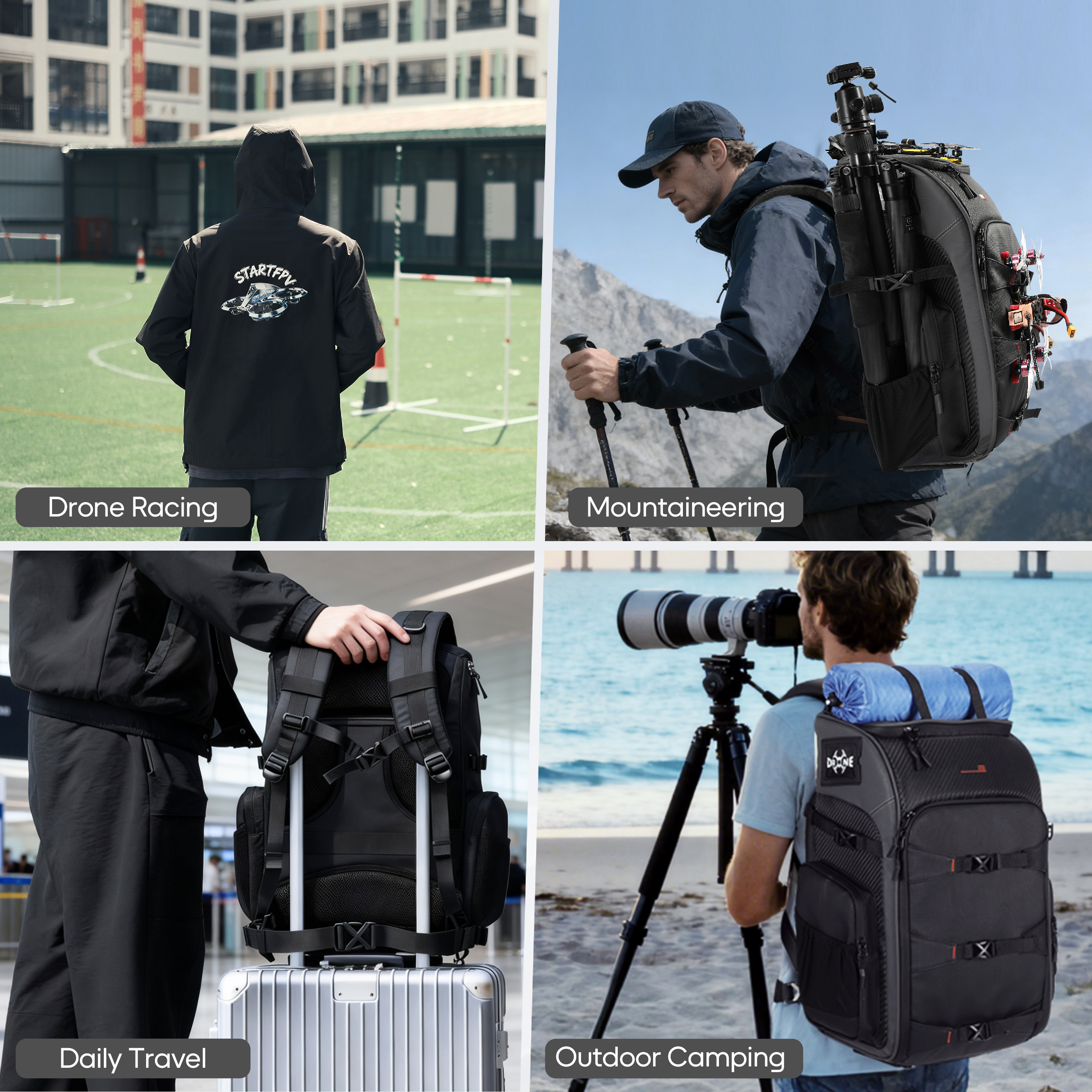 FPV Drone Backpack 40L Profess - Drone Racing Goggles のレビューと価格