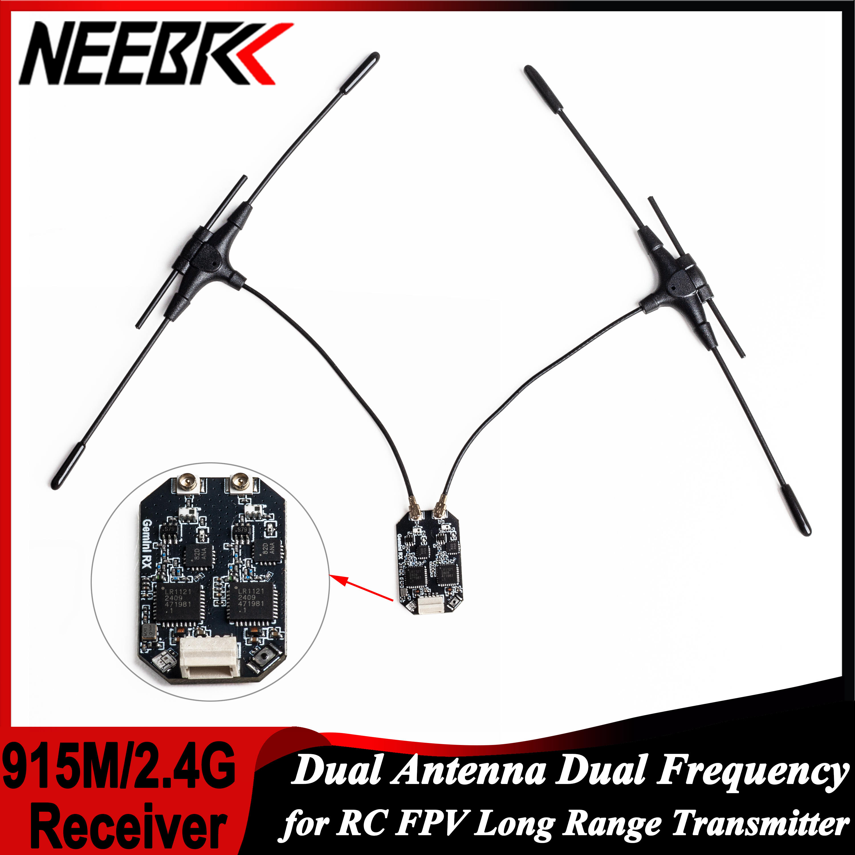 ELRS 915MHz/2.4GHz Gemini Dual - Drone Racing Receiver のレビューと価格