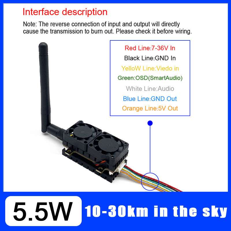 Long Range 5.8GHz 5.5W Video T - Drone Racing Vtx のレビューと価格
